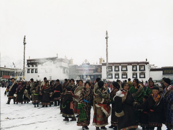 1993年的大昭寺冬季朝佛